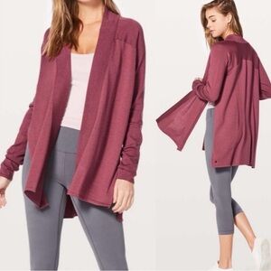 Lululemon Blissful Zen wool sweater Cardigan size 6